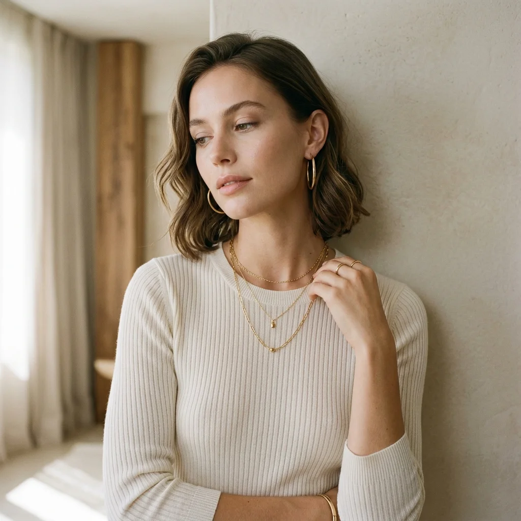 Threya gold layers styled gracefully for everyday wear